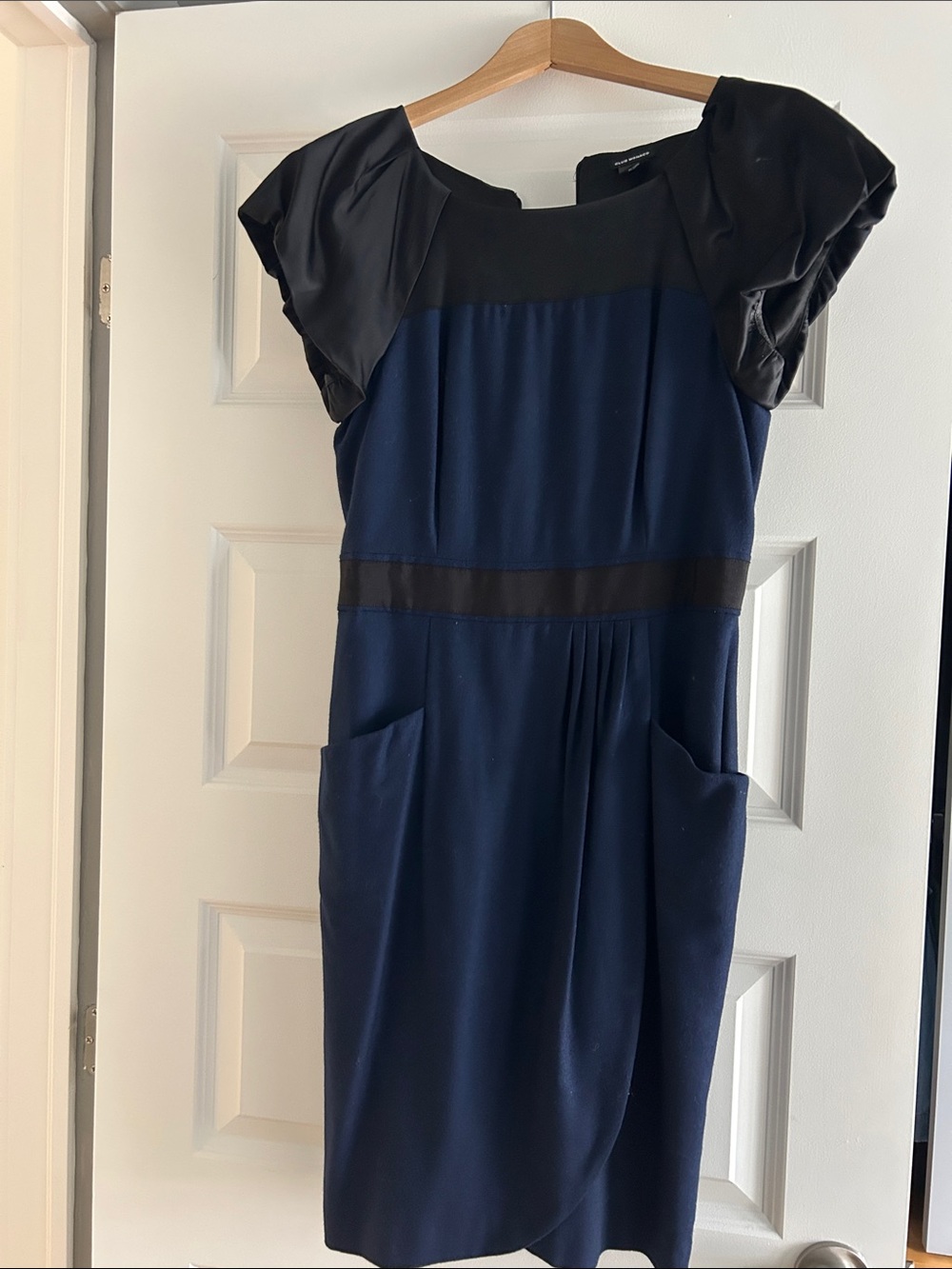 Club Monaco Navy Dress with Black Accents